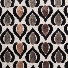 Gray/Brown Geometric Cut Polyester-Viscose Velvet Gray/Brown Geometric Cut Polyester-Viscose Velvet
