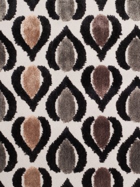 Gray/Brown Geometric Cut Polyester-Viscose Velvet Gray/Brown Geometric Cut Polyester-Viscose Velvet