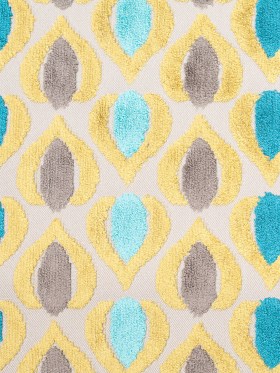 Green/Blue Geometric Cut Polyester-Viscose Velvet Green/Blue Geometric Cut Polyester-Viscose Velvet