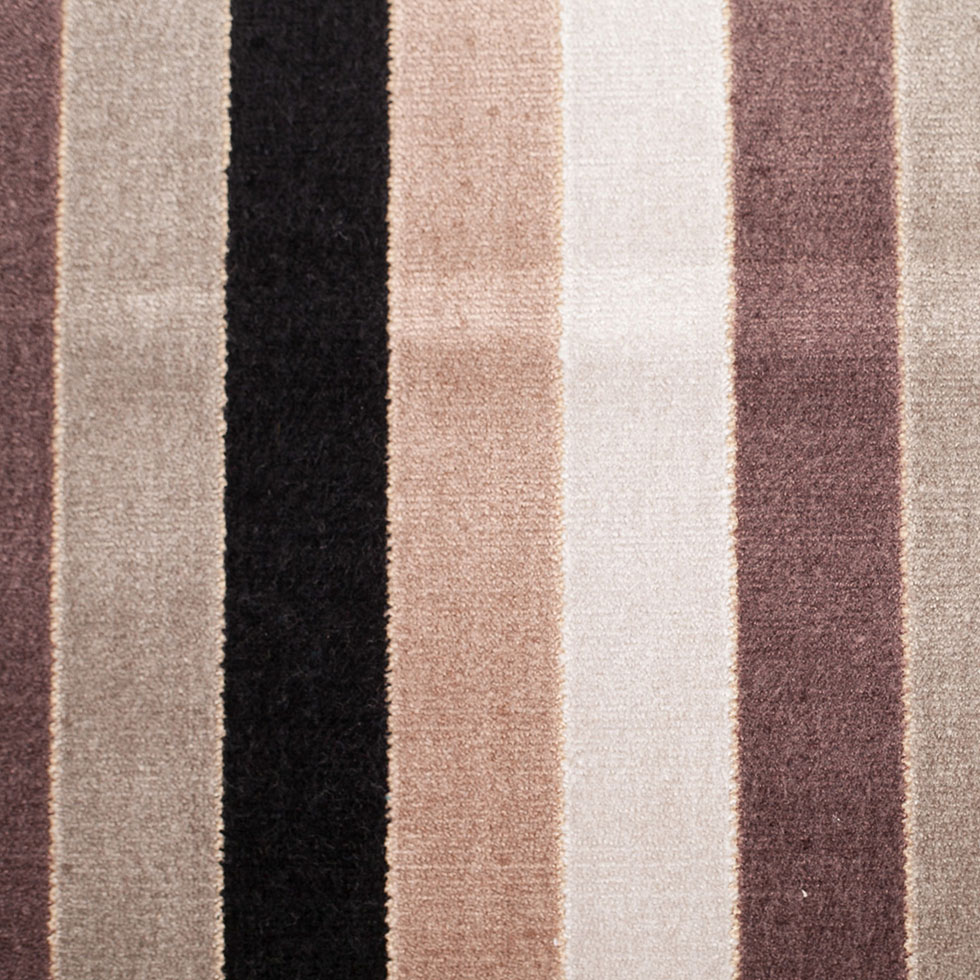 Brown/Beige Striped Polyester Blended Velvet Brown/Beige Striped Polyester Blended Velvet