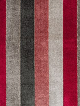 Brown/Red Striped Polyester Blended Velvet Brown/Red Striped Polyester Blended Velvet