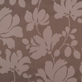 Brown Floral Polyester Sateen/Jacquard Brown Floral Polyester Sateen/Jacquard