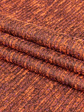Vibrant Orange, Grapeade and Metallic Gold Polyester Tweed Vibrant Orange, Grapeade and Metallic Gold Polyester Tweed