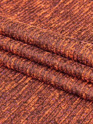 Vibrant Orange, Grapeade and Metallic Gold Polyester Tweed Vibrant Orange, Grapeade and Metallic Gold Polyester Tweed