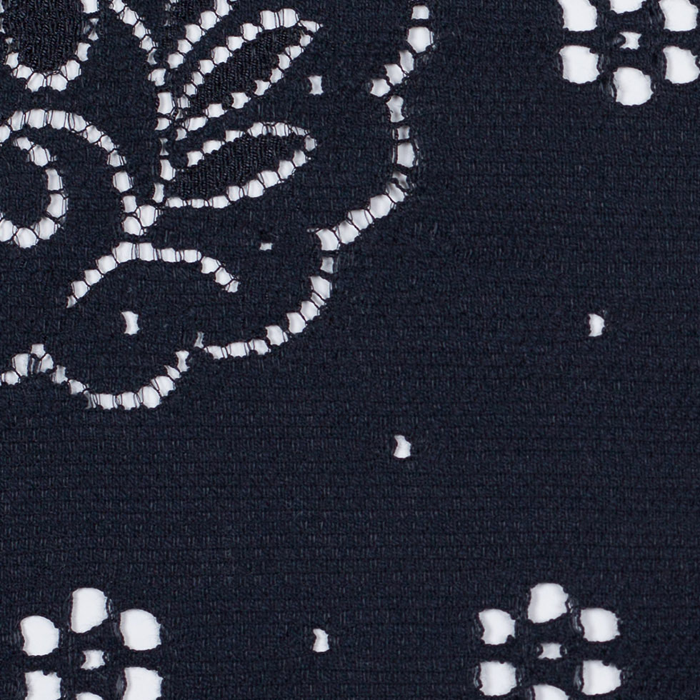 Cotton Blend Lace – Black Floral – Famous Designer Deadstock Cotton Blend Lace – Black Floral – Famous Designer Deadstock