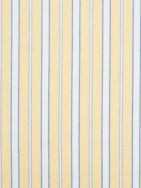 Pale Yellow, Blue and White Striped Handwoven Cotton Pale Yellow, Blue and White Striped Handwoven Cotton