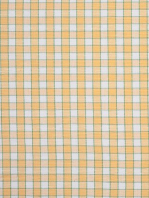 Citrus Yellow and Green Checked Handwoven Cotton Citrus Yellow and Green Checked Handwoven Cotton
