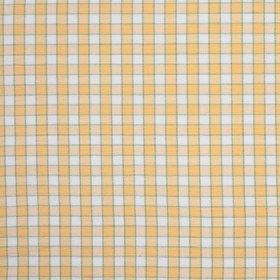 Citrus Yellow and Green Checked Handwoven Cotton Citrus Yellow and Green Checked Handwoven Cotton