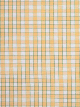 Citrus Yellow and Green Checked Handwoven Cotton Citrus Yellow and Green Checked Handwoven Cotton