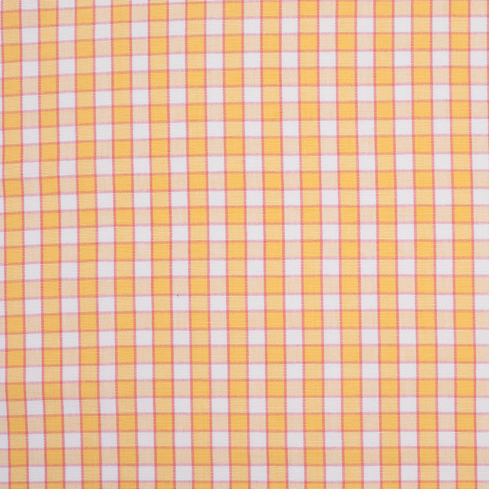 Citrus Yellow and Cotton Candy Pink Checked Handwoven Cotton Citrus Yellow and Cotton Candy Pink Checked Handwoven Cotton
