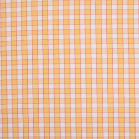 Citrus Yellow and Cotton Candy Pink Checked Handwoven Cotton Citrus Yellow and Cotton Candy Pink Checked Handwoven Cotton
