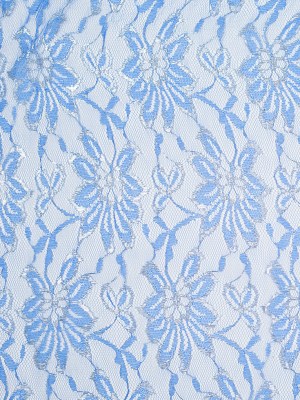 Regatta Blue and Metallic Silver Mesh Lace Regatta Blue and Metallic Silver Mesh Lace