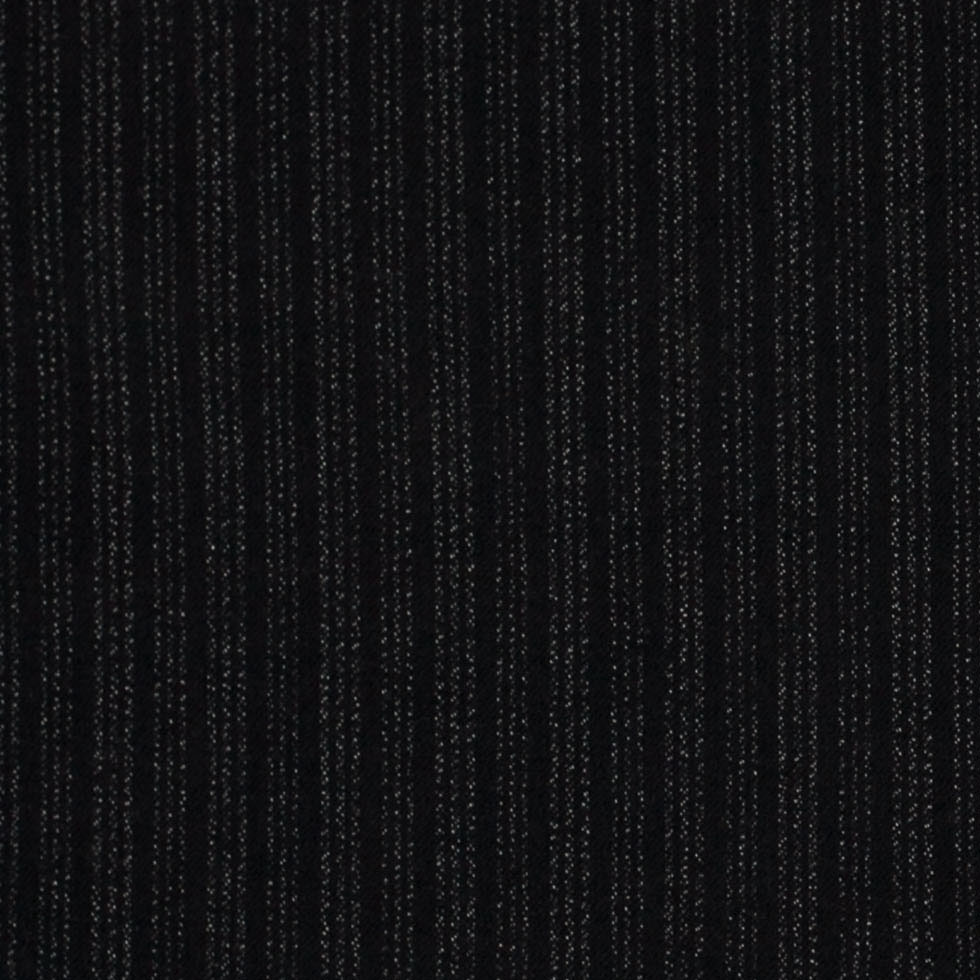 Theory Italian Black Striped Stretch Virgin Wool Woven