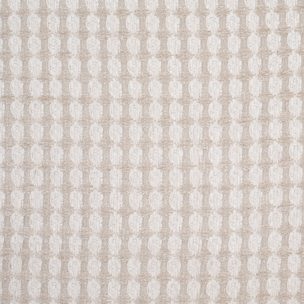 Bright White and Birch Checkered Cotton-Acrylic Boucle Bright White and Birch Checkered Cotton-Acrylic Boucle
