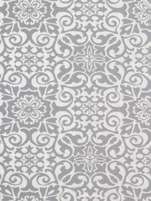 Metallic Silver, White, and Gray Stretch Acrylic Brocade Metallic Silver, White, and Gray Stretch Acrylic Brocade