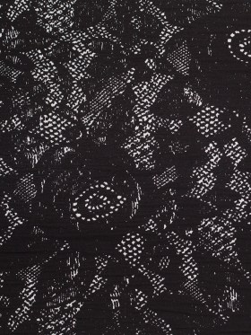 Black and White Abstract Wrinkled Polyester Woven Black and White Abstract Wrinkled Polyester Woven