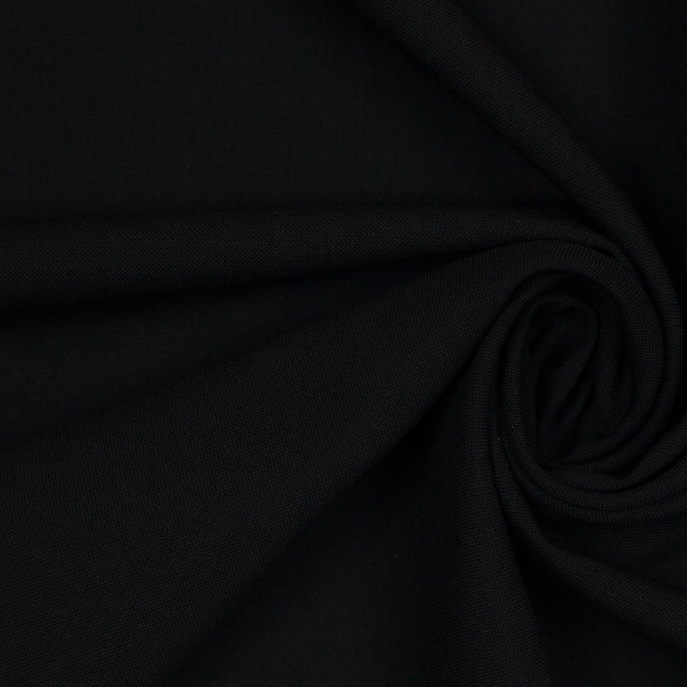 Italian Black Wool-Spandex Suiting Italian Black Wool-Spandex Suiting