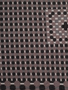 Famous Designer Walnut/Black Geometric Italian Cotton-Polyester Knit Famous Designer Walnut/Black Geometric Italian Cotton-Polyester Knit