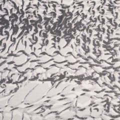 Black/Silver Animalistic Polyester Chiffon Panel Black/Silver Animalistic Polyester Chiffon Panel