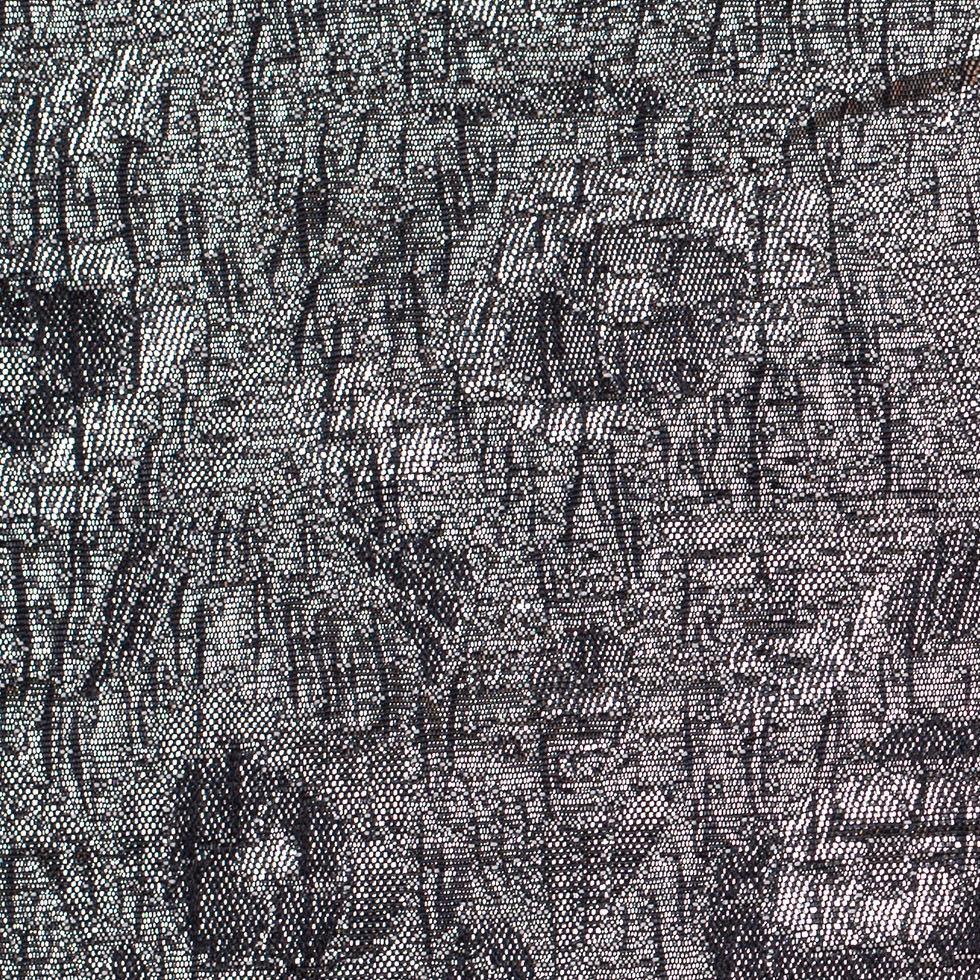 Black/White/Silver Metallic Polyester-Nylon Brocade Black/White/Silver Metallic Polyester-Nylon Brocade