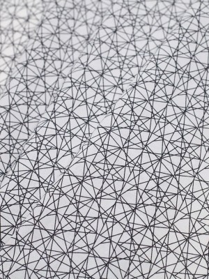 Black/White Abstract Geometric Stretch Cotton Print Black/White Abstract Geometric Stretch Cotton Print