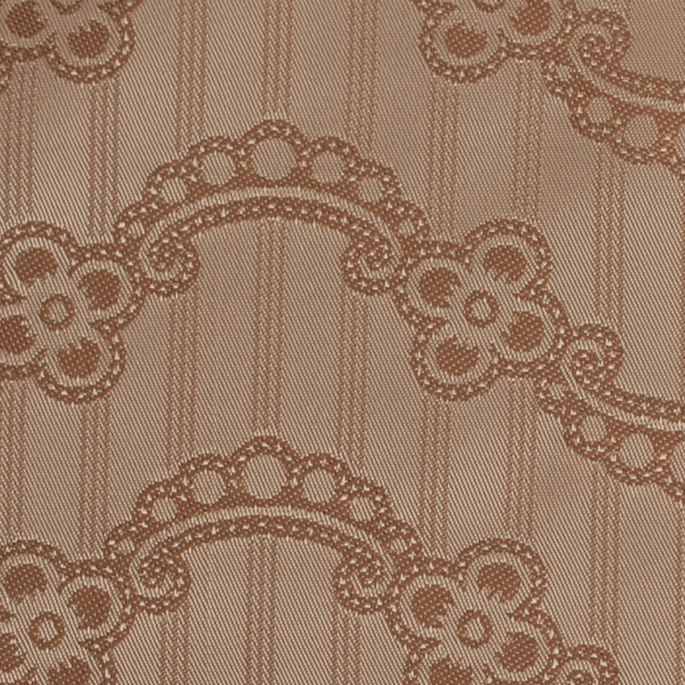 Nougat/Hazel Floral Striped Acetate Lining