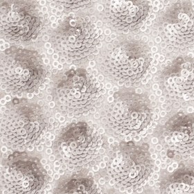 Polyester Mesh with Clustered Baby Sequins – Silver Polyester Mesh with Clustered Baby Sequins – Silver