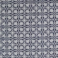 Navy/White Floral Stretch Cotton Poplin Navy/White Floral Stretch Cotton Poplin