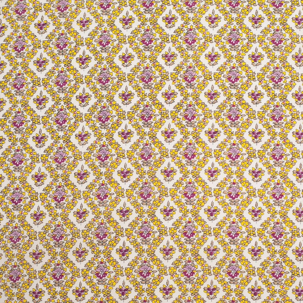 Cotton Voile – Yellow and Pink Floral Cotton Voile – Yellow and Pink Floral