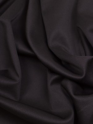 Sleek Black Polyester Ponte Knit Sleek Black Polyester Ponte Knit