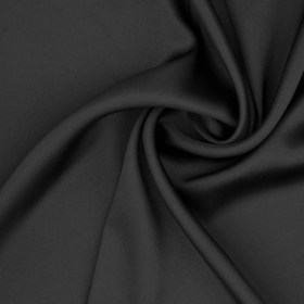 Black Polyester Charmeuse Black Polyester Charmeuse