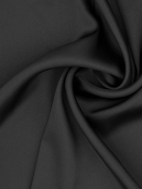 Black Polyester Charmeuse Black Polyester Charmeuse
