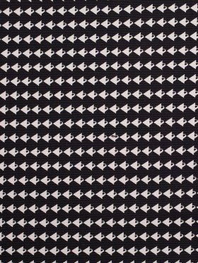 Italian Black/Off-White Stretch Cotton Print Italian Black/Off-White Stretch Cotton Print