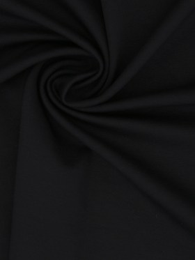 Black Stretch Nylon-Rayon Ponte Roma Black Stretch Nylon-Rayon Ponte Roma