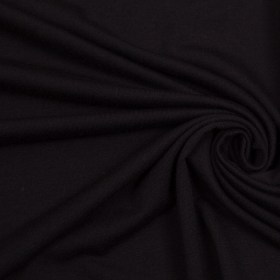 Black Polyester-Rayon Stretch French Terry Cloth Black Polyester-Rayon Stretch French Terry Cloth