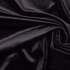 Polyester Stretch Velvet – Black Polyester Stretch Velvet – Black