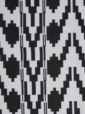 Black Geometric Polyester Brocade Black Geometric Polyester Brocade