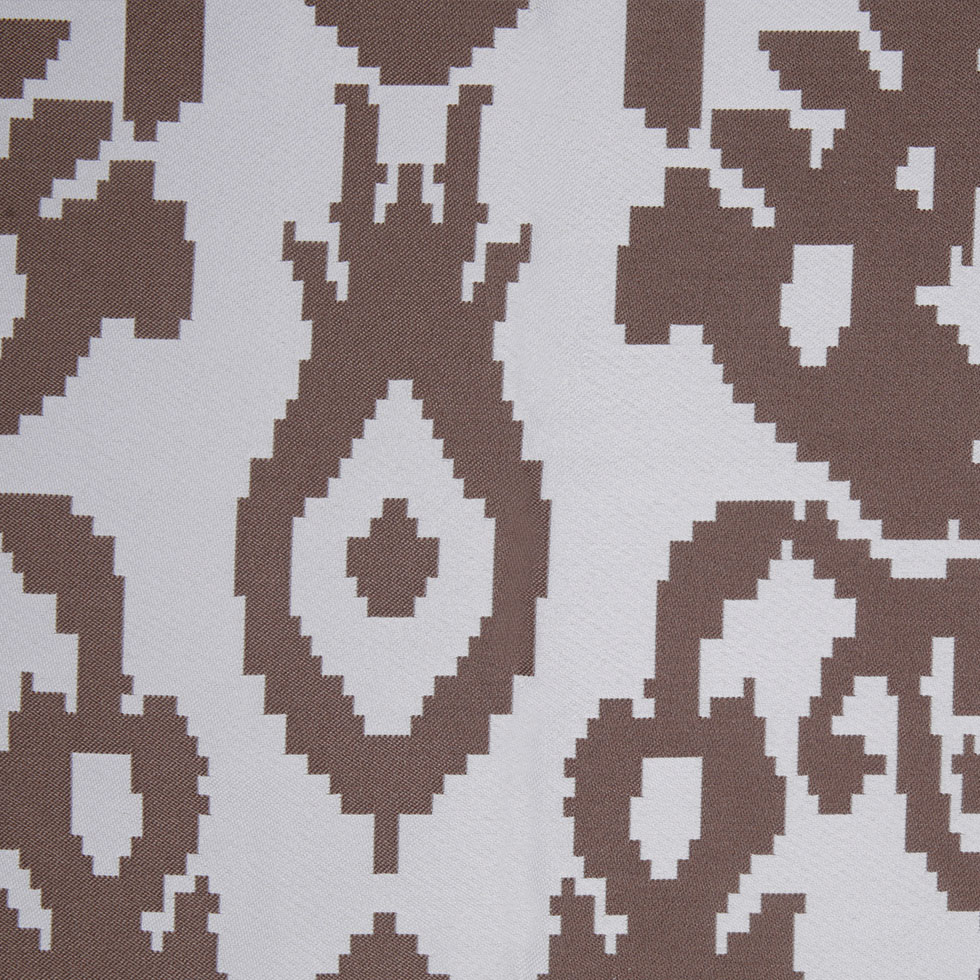 Brown Geometric Polyester Brocade Brown Geometric Polyester Brocade