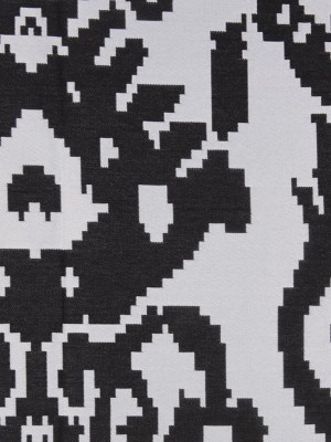 Black Geometric Polyester Brocade Black Geometric Polyester Brocade