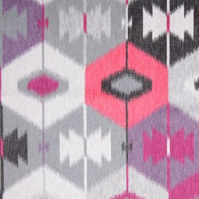 Fuchsia Ikat Geometric Upholstery Velvet Fuchsia Ikat Geometric Upholstery Velvet