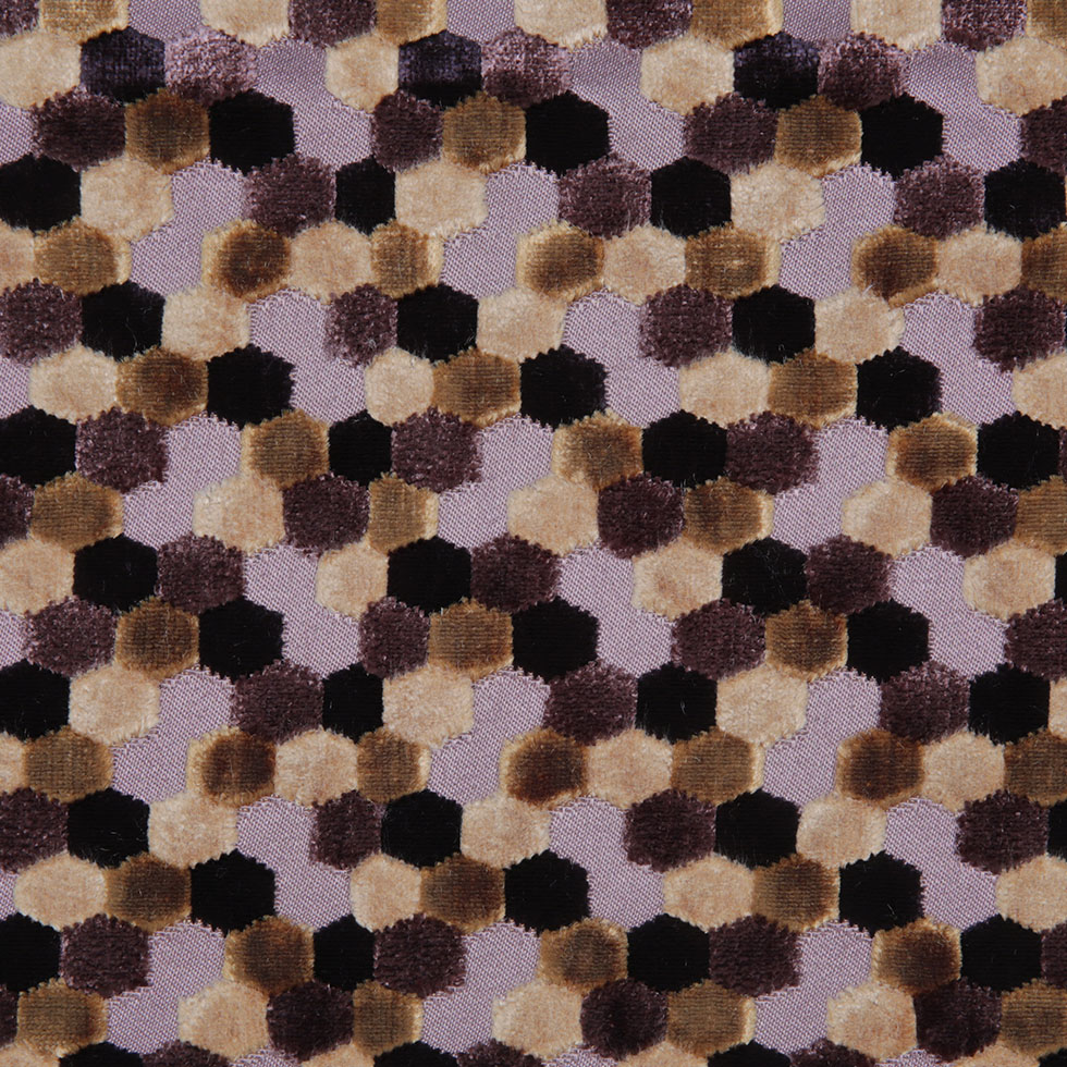 Gold Laser-Cut Geometric Polyester Velvet Gold Laser-Cut Geometric Polyester Velvet