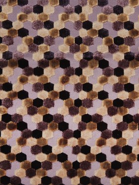 Gold Laser-Cut Geometric Polyester Velvet Gold Laser-Cut Geometric Polyester Velvet