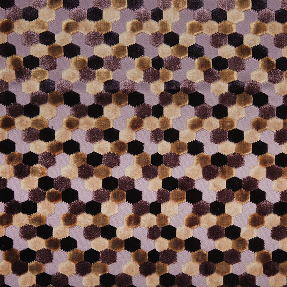 Gold Laser-Cut Geometric Polyester Velvet Gold Laser-Cut Geometric Polyester Velvet