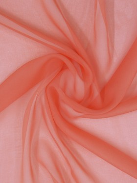 Coral Silk Chiffon Coral Silk Chiffon