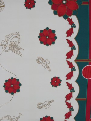 Christmas Tablecloth Polyester Woven Fabric Christmas Tablecloth Polyester Woven Fabric