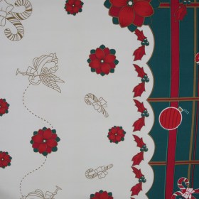 Christmas Tablecloth Polyester Woven Fabric Christmas Tablecloth Polyester Woven Fabric