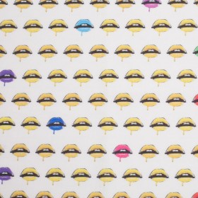 Pop Art Lips Digitally Printed Stretch Neoprene/Scuba Knit Pop Art Lips Digitally Printed Stretch Neoprene/Scuba Knit