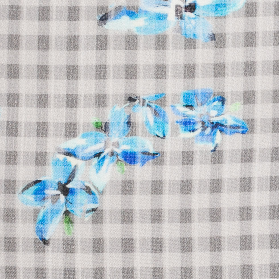 Tanya Taylor Floral Checkered Silk Gazar Tanya Taylor Floral Checkered Silk Gazar