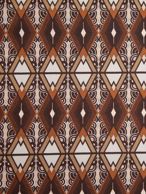 Brown/Beige Geometric Cotton Twill Brown/Beige Geometric Cotton Twill