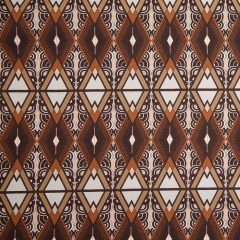 Brown/Beige Geometric Cotton Twill Brown/Beige Geometric Cotton Twill